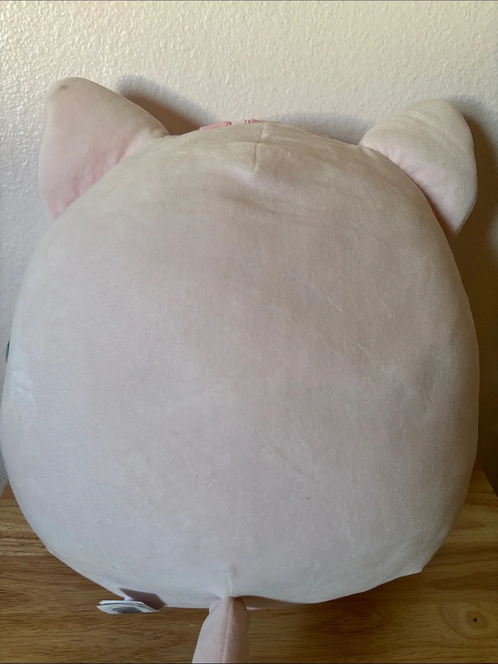 Squishmallows Pink Cat Plush Pillow with Cupcake Accent